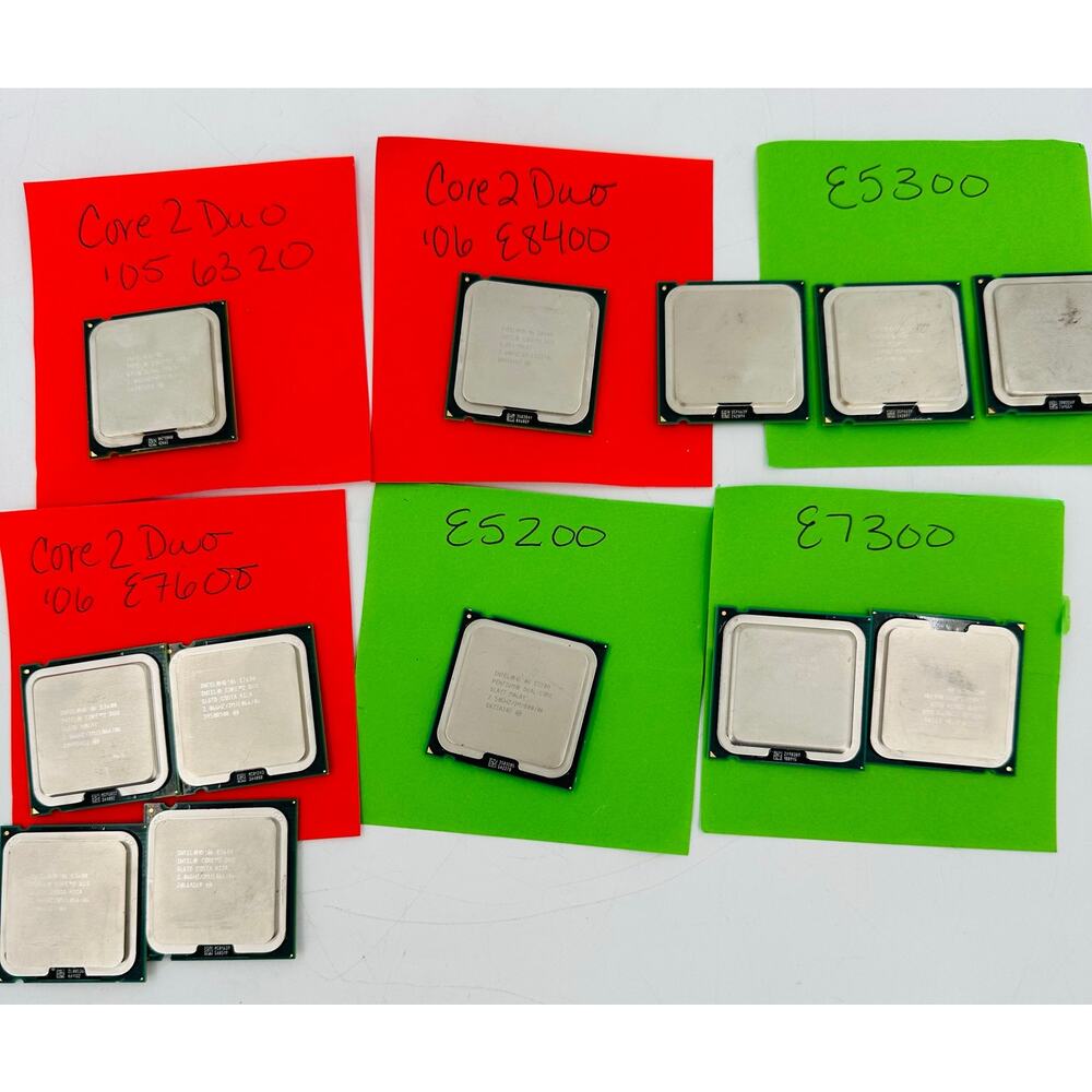 12 Intel Core 2 Duo E5200 E5300 E7300 E7600 6320 E8400 SLGTD CPU Processors